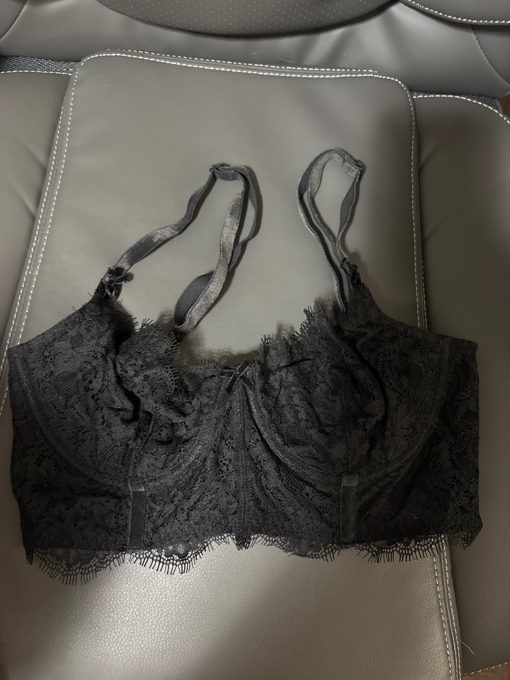 Victoria's Secret Black Lace Longline Bralette
